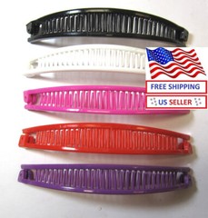 LOT OF 3 CLIPS–6″ LONG BANANA HAIR CLIP HAIR CLAWS,HAIR ACCESSORIES,PLASTIC-