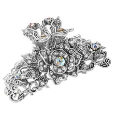 Kirks Folly Secret Garden Hair Claw Clip antique silver ox