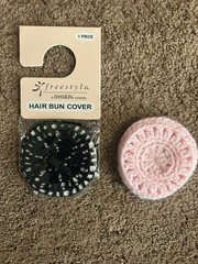 Danskin New Black W/Faux Pearls Ballet Hair Bun Cover Pink Bun Cover Girls Woman