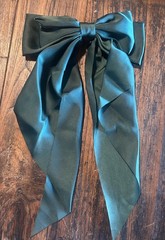 Girls Silky Feel Ribbon Bow Hair Up With Clip-Polyester- Hand Made