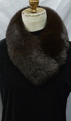 Real Dark Brown Fox Fur Headband New Manufactured in the US