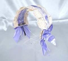 Pink Purple Blue Lolita Headdress Bow Lolita Headband Cosplay Accessories USA