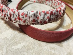 Red Floral & Red Headband Casual Elegant Hairband Hair Accessory Set Of 2