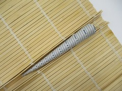 Silk Kimono Long Hair Clip 130mm (5 1/8 inch) Ship from USA, Simple Tsumugi