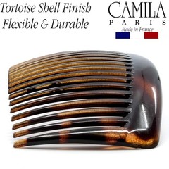 Paris AD66/2 French Side Comb Large Curved Tortoiseshell Hair Combs for Women