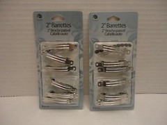 12 Pack 2” Hair Clip Barrette Silver Metal Clamp Women Girl Craft Fashion 2×6