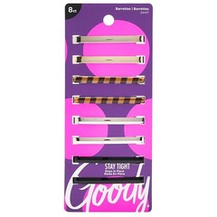 Goody Patterned Hair Barrettes Assorted Colors 8 Count