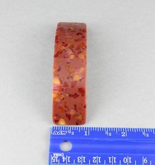 Burg barrette plastic marbled pattern rectangle hair clip accessory 3.25″ long