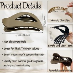 Simple Elegant Duckbill Hair 4PCS-Black+Skin Color+Dark Brown+Light Brown