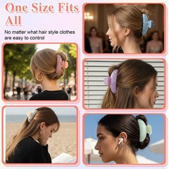 16 Pcs Acrylic Hair Clips – Strong Hold Jaw Clips for Thick & Thin Hair, Non-Sli