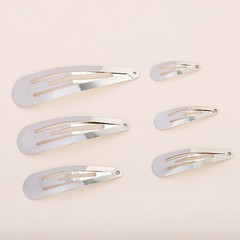 Craft DIY Silver Tone Snap Hair Clips – 31/38/48mm Baby Bow Clips for Girls