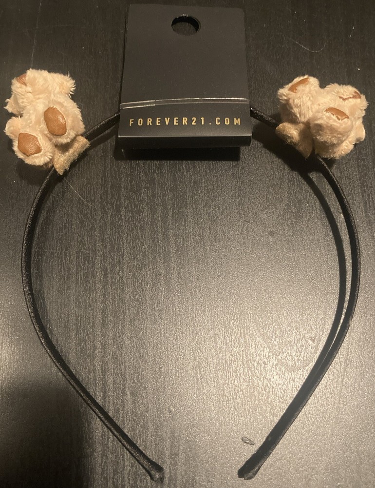 FOREVER 21 Headband Black Color Cute Teddy Bears NEW