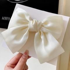 Satin large bow hair clip for women model hair accessory Regular Dance Parties