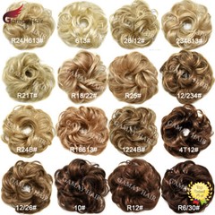 Large Curly Messy Rose Bun Hair Piece Scrunchie Ponytail Natural As Human Hair
