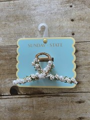 Sunday State Imitation Pearl Flower Hair Clip Wedding Prom Bride Bridesmaid New