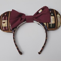Handmade Mickey Mouse Ears Burgundy Wine Bottle Headband Food & Wine Festival