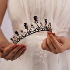 Black Tiaras and Crowns for Women Baroque Queen Crowns for Halloween Costume …