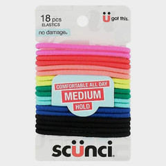 Scunci Elastics Bright Multi Color 36 Pieces Medium Hold 2 Packs #16777