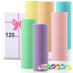 80Pcs Black Thick Hair Ties for Women, 2.36 in Large No Metal Ponytail Holders,