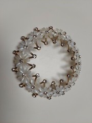 BRIDAL HAIR ACESSORIE FOR BUN FLORAL WRAP