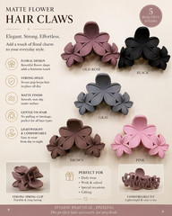 hair claws matte colors