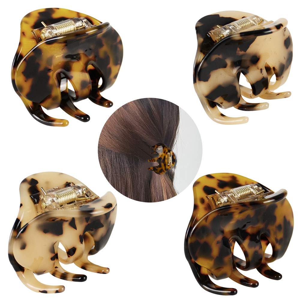 4 Pack 2.1 Inch Hair Claw 4 Count (Pack of 1), 4pcs medium classic hair claws
