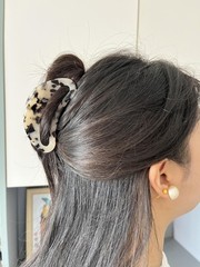2 PCS Hair Claw Tortoiseshell Claw Clip Cellulose Acetate Leopard Thick Hair