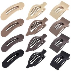 12 Pack Flat Hair Clips for Women Matte Claw Clips Thick & Thin Hair