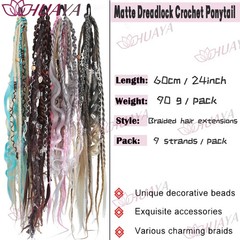 Women’s Cool Girl Dreadlock Hair Extensions Synthetic Fiber High Elastic Daily
