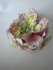 Peony Hair Clip Rhinestone 5-1/2”