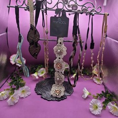 Mixed Hair Accessories Lot 8 HEAD BANDS WEDDING PROM RHINESTONE BEADED NEW