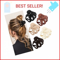 Atoden Hair Clips, 5Pcs Octopus Matte Hair Claws for Women, Large 3.15″ Hair Cli