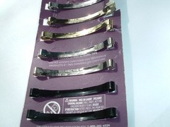 7 NEW BLACK GOLD SILVER SLIDE HAIR BARRETTES FOR THIN HAIR
