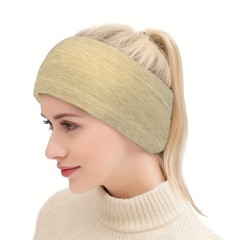 Winter Head Band Ear Muff Stretch Hair Band for Running Yoga Skiing Daily Wear