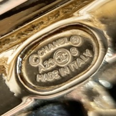 CHANEL COCO Mark Valletta A23S Gold x Black Gold Plated Chain with Rhinestones