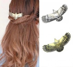Metal 3″ x 1-1/2″ ANCIENT EAGLE Hairpin Barrette Hairclip – Silver or Golden
