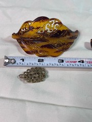 Hair Barrettes Hair Sticks With Bead Banana Clip Lot Of 8 Faux Tortoise Shell