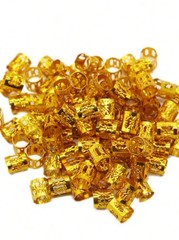 500 pieces gold tone filigree hair jewelry for braids and dreadlocks