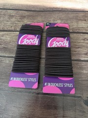 Goody 2 Pack Ouchless Brown Elastics Hair Ties 37 Count No Metal New
