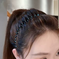 6Pcs Metal Hair Headband Wave Style Hoop Band Comb Sports Hairband Men Women US
