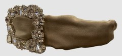 $375 Jennifer Behr Women’s Beige Elise Crystal Embellished Headband One Size
