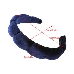 Solid Velvet Women Wavy Braided Retro Cute Wide Twist Casual Hair Headband
