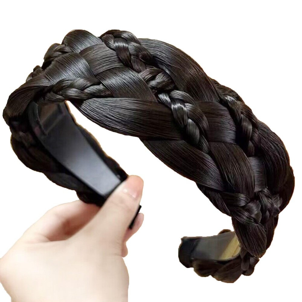 Denlydom Headband 5 1 Count (Pack of 1), Black Brown, 5 Strands, Style 2