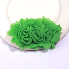 7*12cm Chiffon Fabric Flowers Handmade Rose Silk Flower For DIY Hair Accessories