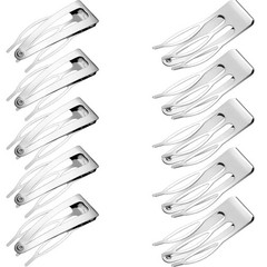 24 Pcs Double Grip Hair Clips Metal Snap Hair Barrettes 3 Prong for Women Girls