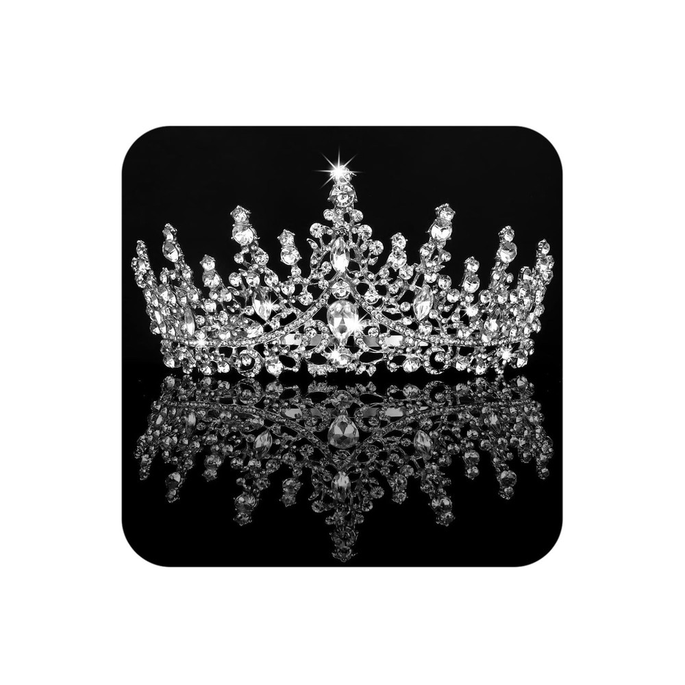 Tiara and Crown for Women Crystal Queen Crown Rhinestone Tiara for Girl Bride We