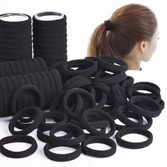 200PCS Black Hair Ties for Women Girls Seamless Thick Hair Band Elastic Hair …