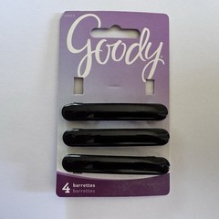 Goody Barrettes ( 3 pcs ) barrette 04414 women hair clip click 2.5″ BLACK