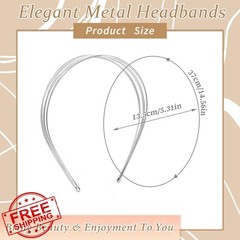 STGDAK Silver Headbands Multi Layered 2 Pack