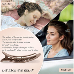 8 PCS Flat Hair Clips, Matte Flat Claw Clips 2 Styles Hair Claws for Women Girls